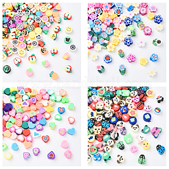 100шт 5 стиля ручной работы бусины из полимерной глины&nbsp;CLAY-YW0002-14