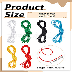 6 цвет корейский полиэстеровый шнур&nbsp;NWIR-LP0001-01