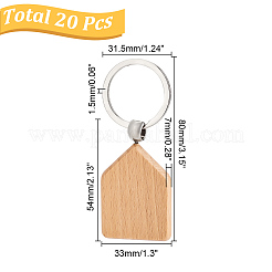 Деревянный брелок&nbsp;AJEW-WH0471-144