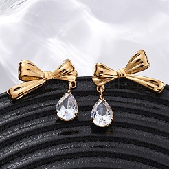 Серьги-гвоздики из нержавеющей стали 304 со стразами&nbsp;EJEW-Z098-09G