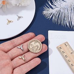 12 шт. 2-х цветные латунные подвески в форме рыбьего хвоста&nbsp;KK-WR0001-68