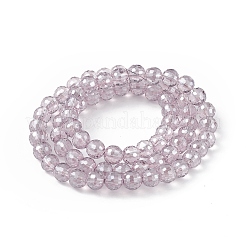 Прозрачные стеклянные бусины гальваническим пряди&nbsp;EGLA-F151-PL01