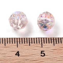 Гальванические круглые стеклянные бусины&nbsp;EGLA-A043-01-AB01