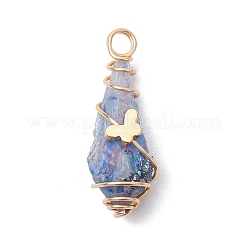 5 шт. 5 стиля гальванические подвески из натурального кварца с медной проволокой&nbsp;PALLOY-JF03430