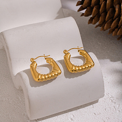 Винтажные полосатые серьги-кольца из нержавеющей стали 304&nbsp;YT4825