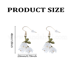 1 пара сережек-цветков из стерлингового серебра s925&nbsp;EJEW-LP0007-095