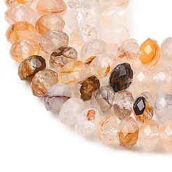 Натуральный желтый гематоидный кварц/золотые целебные кварцевые бусины нити&nbsp;G-C259-A40-5x8mm