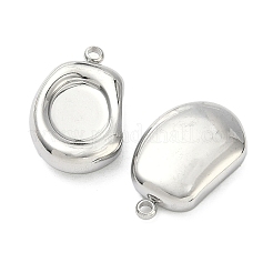 Оправы для подвесок из нержавеющей стали 304 в виде кабошонов&nbsp;STAS-C167-07A-P