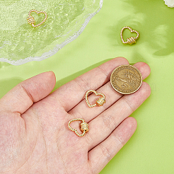 4 шт. латунные подвески-замки с винтовым карабином&nbsp;KK-DC0004-91