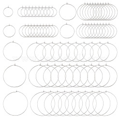 168 шт. 7 стиля фурнитуры для сережек-колец из хирургической нержавеющей стали 316l&nbsp;STAS-TA0002-82