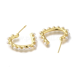 Серьги-гвоздики из латуни с реечным покрытием&nbsp;EJEW-C101-08G