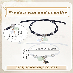 1 сумка 2 цвета сплава эмалированные браслеты с подвесками набор&nbsp;BJEW-LP0002-76