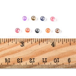 50 г двухцветных прозрачных стеклянных круглых бусин в стиле Хэллоуина&nbsp;SEED-FS0001-41