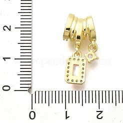 Покрытие стойки латунь микропаве прозрачные подвески из кубического циркония&nbsp;KK-M309-28G