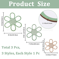 3шт. набор подвесок из натурального дерева&nbsp;WOOD-WH20002-03A