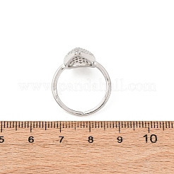 Кольца-манжеты из латуни с микропаве из кубического циркония&nbsp;RJEW-M168-01P-1