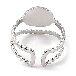 Кольца-манжеты из нержавеющей стали 304 с эмалью для женщин&nbsp;RJEW-F166-46P-01