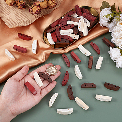 60 шт. 3-х цветные многожильные звенья из дерева схима&nbsp;FIND-OC0013-36