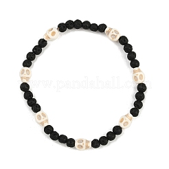 2шт. браслеты из натуральной лавы и синтетической бирюзы для мужчин и женщин&nbsp;BJEW-JB12132