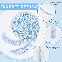 3 шт. 3-цветная полиэстеровая двухконечная веревка с кисточками для выпускников&nbsp;FIND-CN0001-84