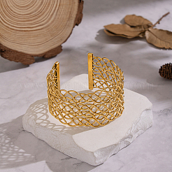 Браслеты-манжеты в винтажном стиле из нержавеющей стали 304 с широким открытым краем&nbsp;RD6268