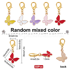50шт украшения подвески из сплава эмали&nbsp;HJEW-SC0001-20