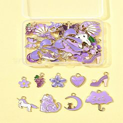 40шт 20 стиля сплава эмалевые подвески&nbsp;ENAM-FS0003-38A