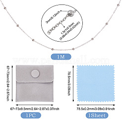1 м 925 цепочки-сателлиты из стерлингового серебра&nbsp;STER-TA0001-21