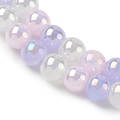 Нити стеклянных бусин с гальваническим покрытием и градиентным цветом&nbsp;LAMP-M023-03-01