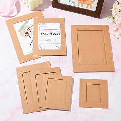 5 набор из 5-х стилей прямоугольных фоторамок из коровьей бумаги&nbsp;DIY-CJ0002-66