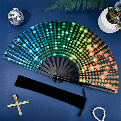 1 шт. светящиеся бомбочки и тканевые веера&nbsp;AJEW-SP0003-78D
