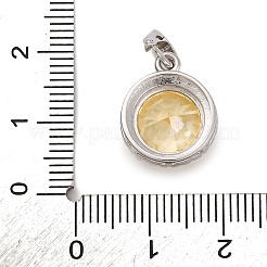 925 подвеска из стерлингового серебра с желтыми кубическими цирконами&nbsp;STER-F063-01C-02