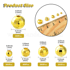 150шт 5 стильных латунных круглых бусины&nbsp;KK-CJ0002-10