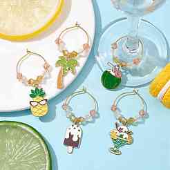 Подвески из эмали из сплава смешанной формы&nbsp;AJEW-JO00253