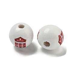 Набивные деревянные европейские бусины&nbsp;WOOD-L020-D02