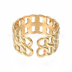 Открытое кольцо-манжета из нержавеющей стали 304&nbsp;RJEW-T023-24G