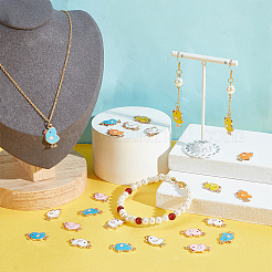 Подвески из 40-х цветных сплавов с эмалью&nbsp;ENAM-NB0002-09