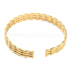 Браслеты-манжеты открытого типа из нержавеющей стали 304&nbsp;BJEW-K230-01G-06