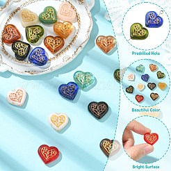 19шт 19 цвета бусины лэмпворк ручной работы&nbsp;LAMP-CJ0002-38