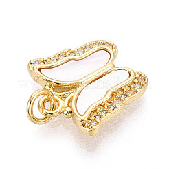 Латунные микропаве прозрачные подвески с фианитом KK-N268-77G