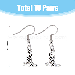 10 пара двухцветных серег-подвесок из сплава со штифтами из нержавеющей стали 304&nbsp;EJEW-AB00035