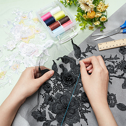 2 шт. 2 цвета компьютерная вышивка полиэстер орнамент аксессуары&nbsp;PATC-BC0001-09B