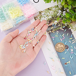 1560 шт. 13-цветные непрозрачные стеклянные бусины-спирали&nbsp;GLAA-PH0002-64