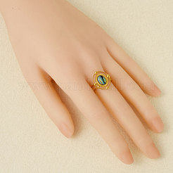 Открытые кольца-манжеты из нержавеющей стали 304 с натуральными ракушками для женщин.&nbsp;SL7571-4