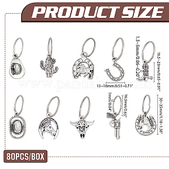 80 шт. подвески из сплава в тибетском стиле с ковбойской тематикой на западе&nbsp;FIND-PH0020-71