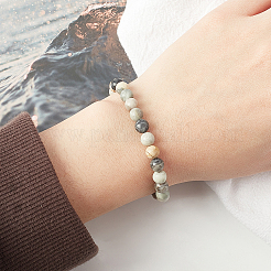 2 нити круглых бусин из натуральной полихромной яшмы/камня пикассо/яшмы пикассо&nbsp;G-OC0002-72