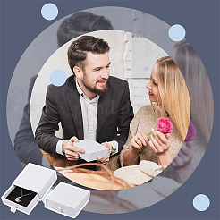 24 шт. квадратные картонные коробки для упаковки ювелирных изделий&nbsp;CON-OC0001-75