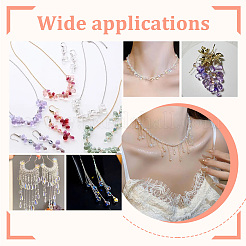 96шт 4 цвета прозрачные стеклянные подвески&nbsp;GLAA-GA0001-38