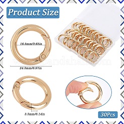 30 шт. кольцо пружинного затвора из сплава&nbsp;FIND-SP0001-48