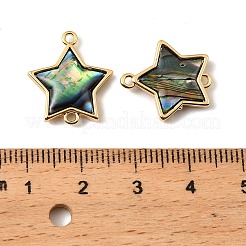 Подвески-звездочки из натуральной ракушки пауа&nbsp;KK-G538-42G